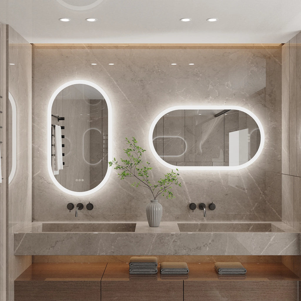 Calista LED Oval Bathroom Mirror