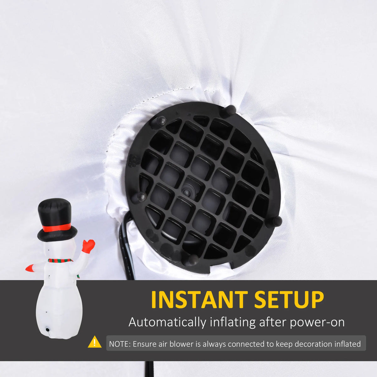 Northglow LED Snowman Inflatable – 8 ft