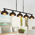 Forgecrest Five-Light Island Chandelier – Black