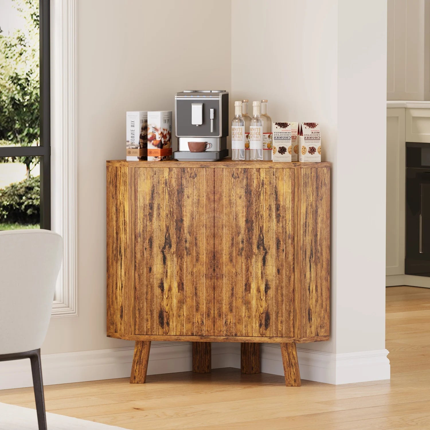 Kasiya Corner Storage Cabinet