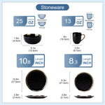 Load image into Gallery viewer, LOVECASA Black Hammered Dinnerware
