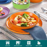 Load image into Gallery viewer, VANCASSO Bonita Lipped-Edge Stoneware Dinnerware Set – 12/18 Pieces, Multicolor
