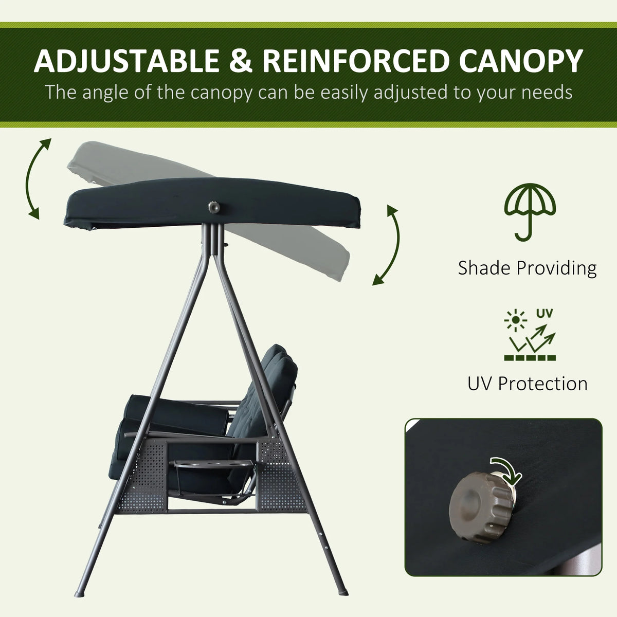 Kelswick Cushioned Canopy Swing