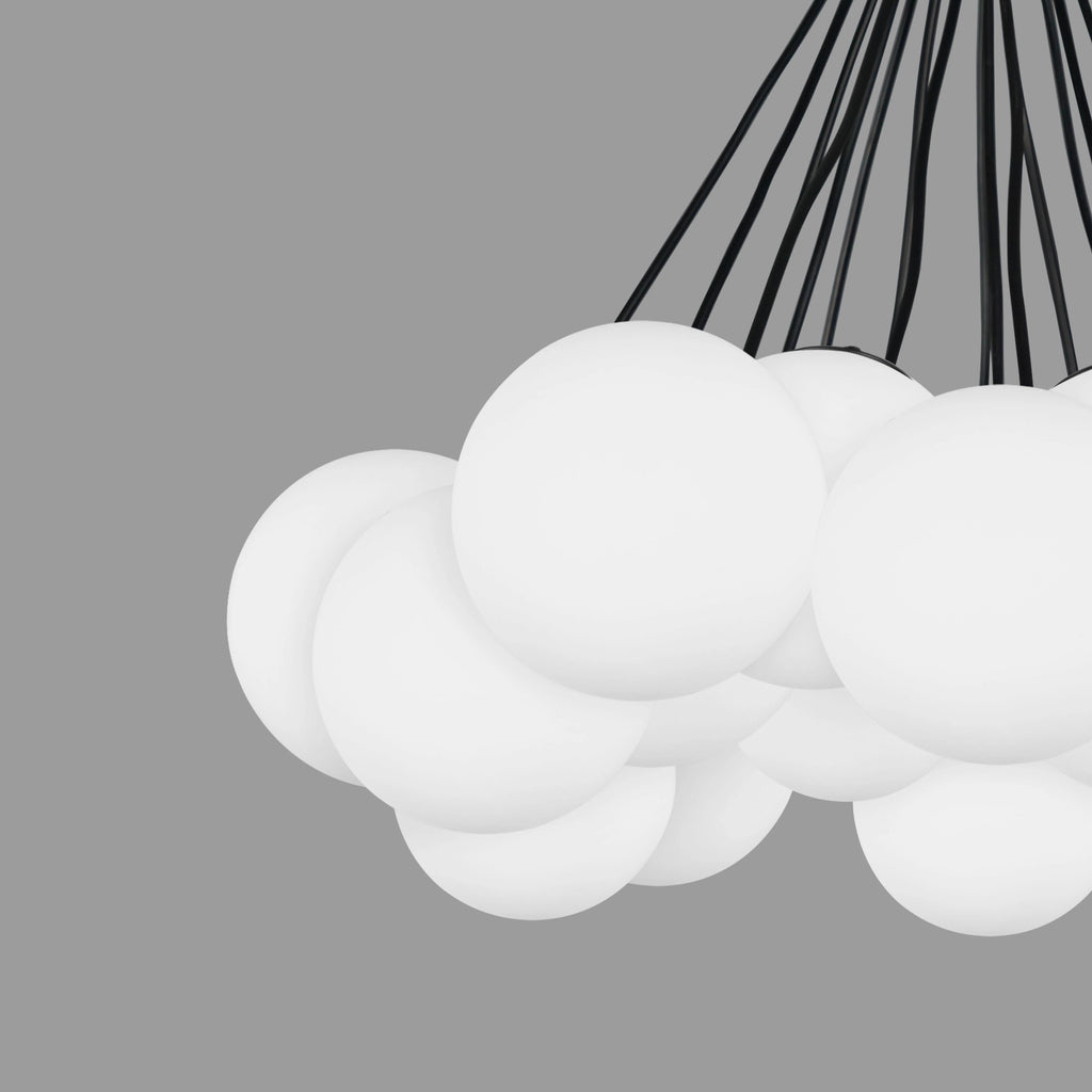 Cloudbell Glass Cluster Chandelier – Black