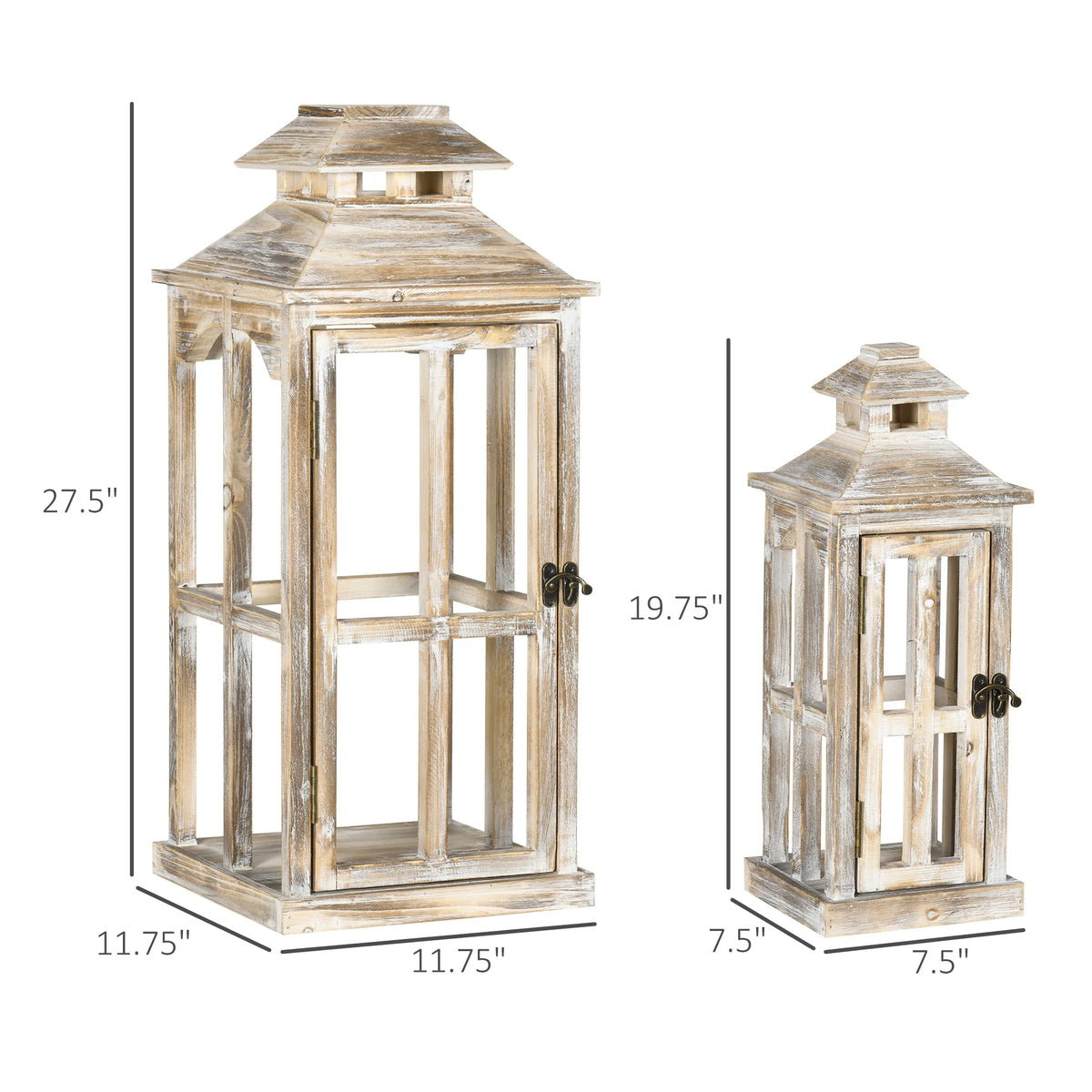 Latchwood Rustic Lantern Set of 2
