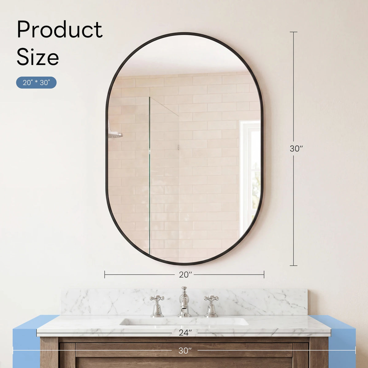Reedveil Oval Wall Mirror