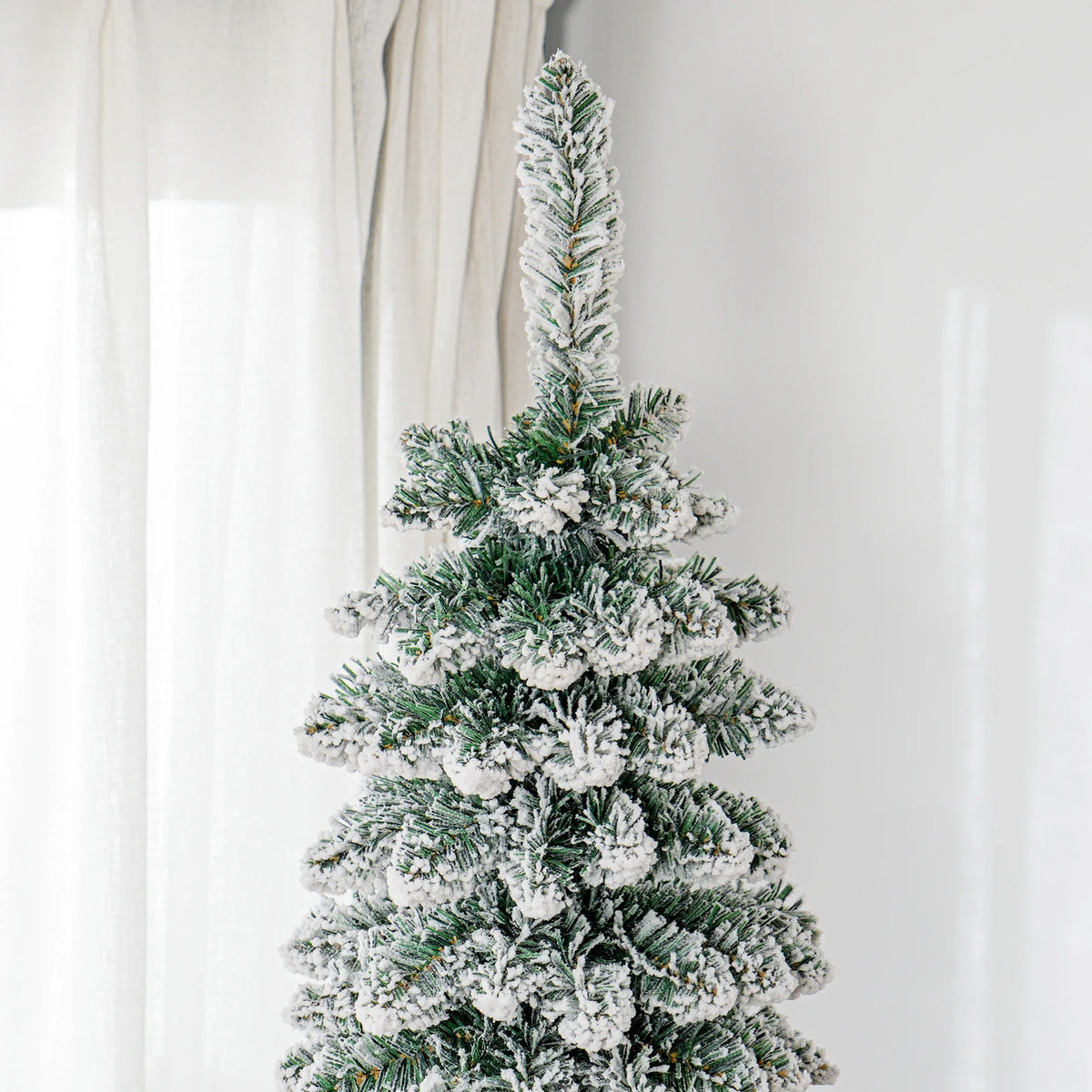 Frostneedle Flocked Pencil Christmas Tree