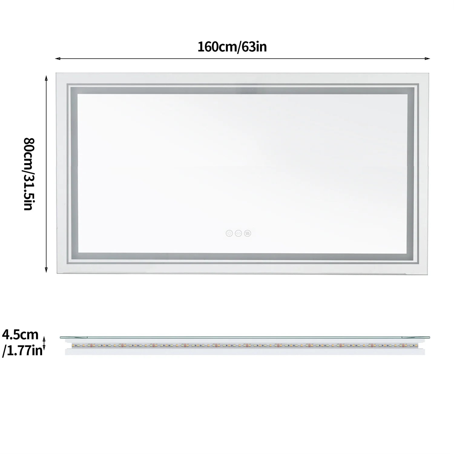 Grandeur LED Lighted Bathroom Mirror