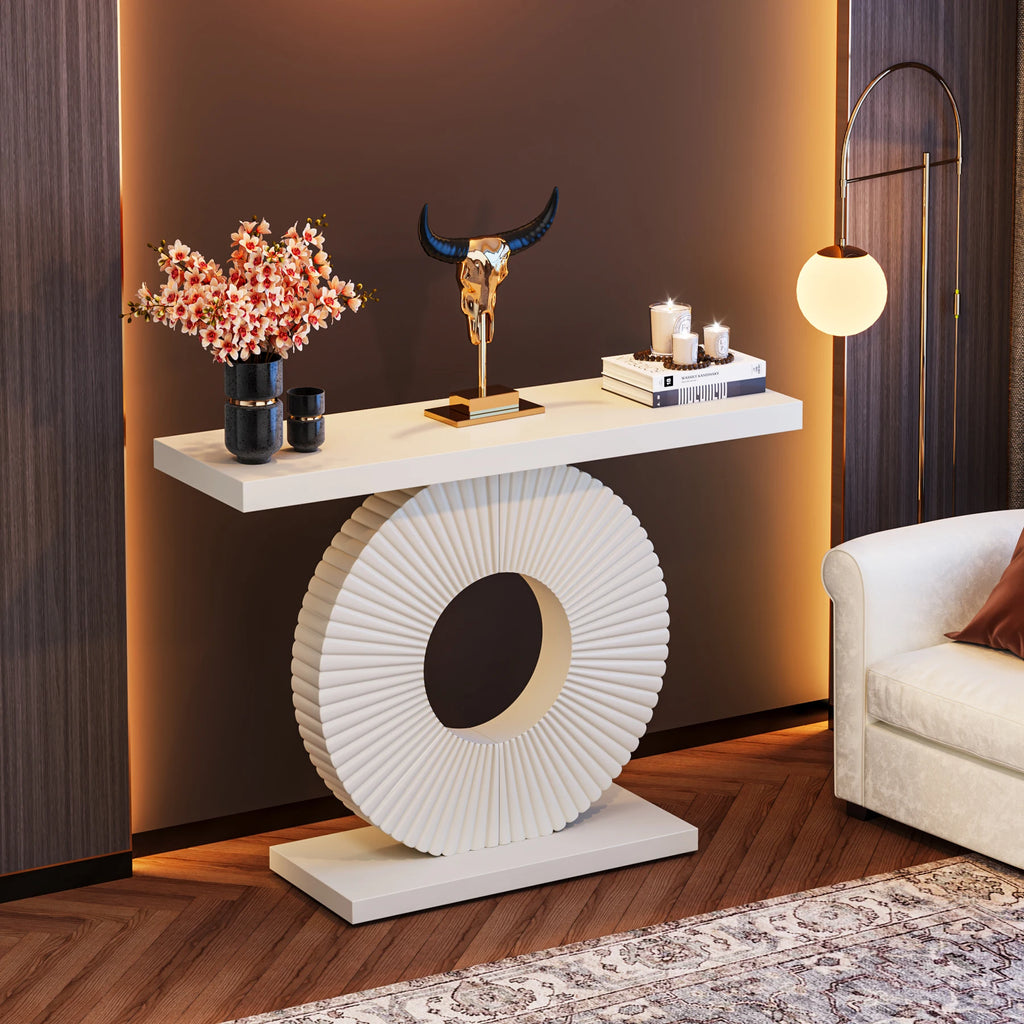 Solenne Sculptural Console Table