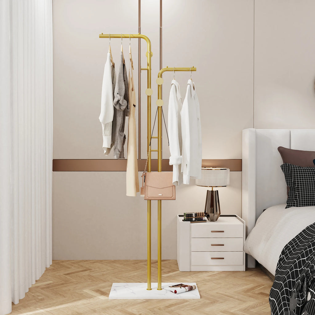 Rivelle Gold Floor Coat Rack