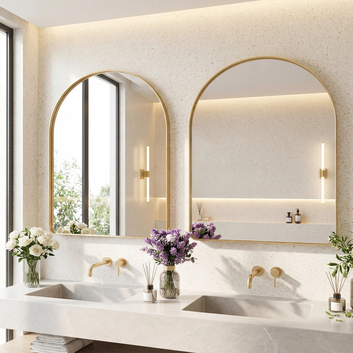 Mirthbloom Arched Wall Mirror