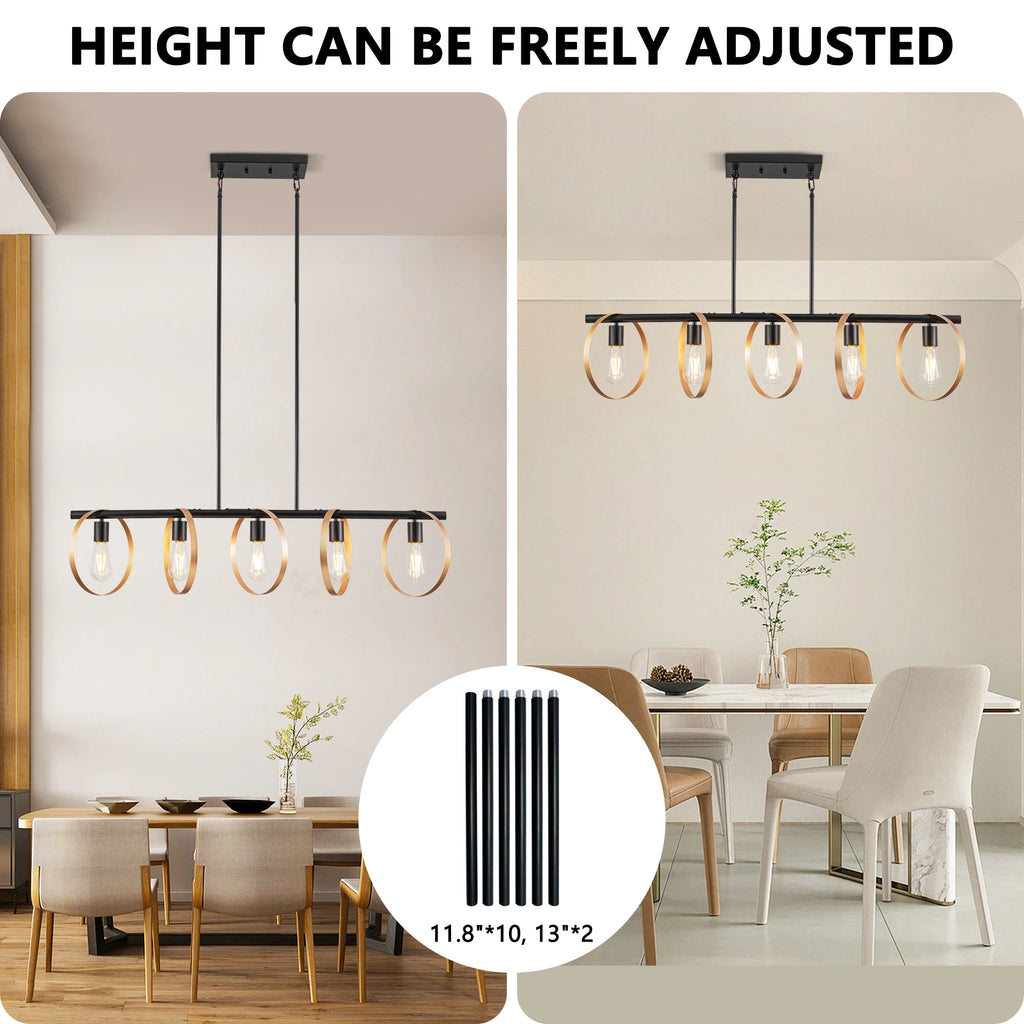 Delwick Linear Metal Chandelier