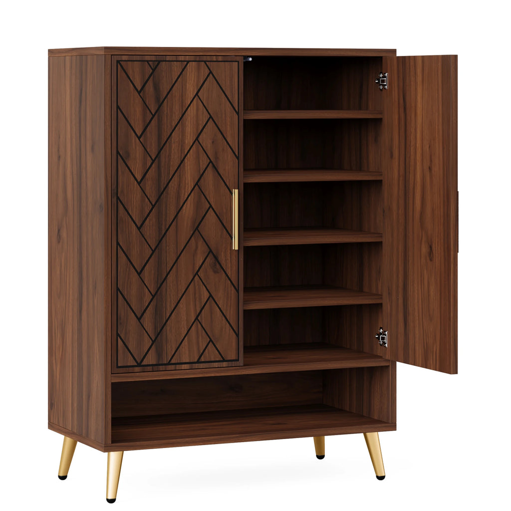 Nia Walnut Shoe Cabinet