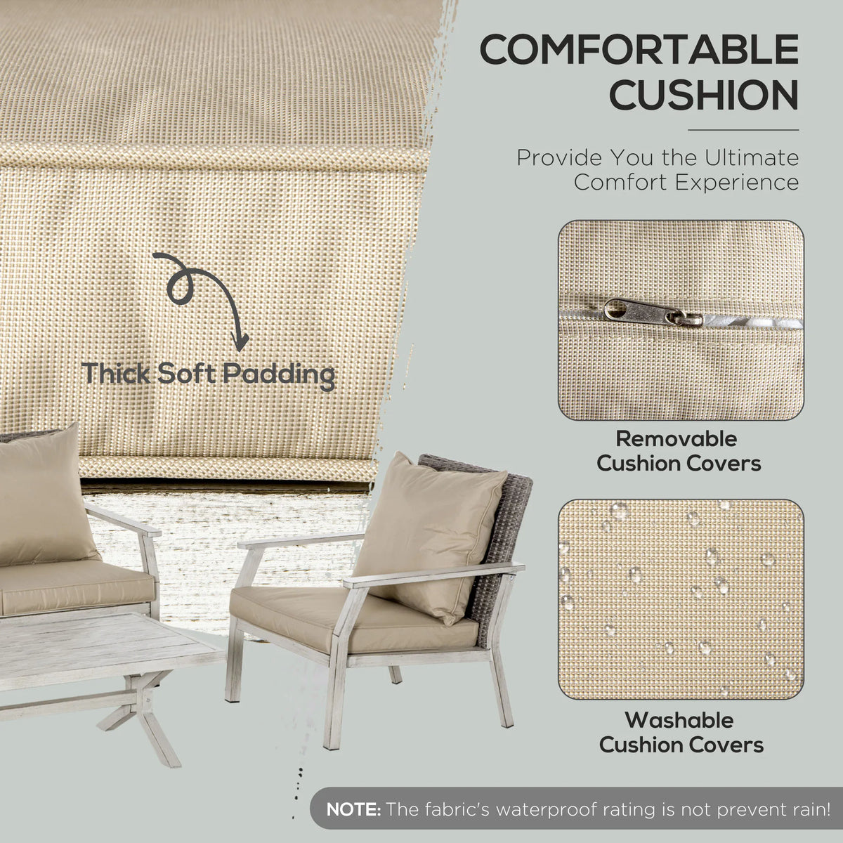 Brielleaf Four-Piece Wicker Patio Conversation Set