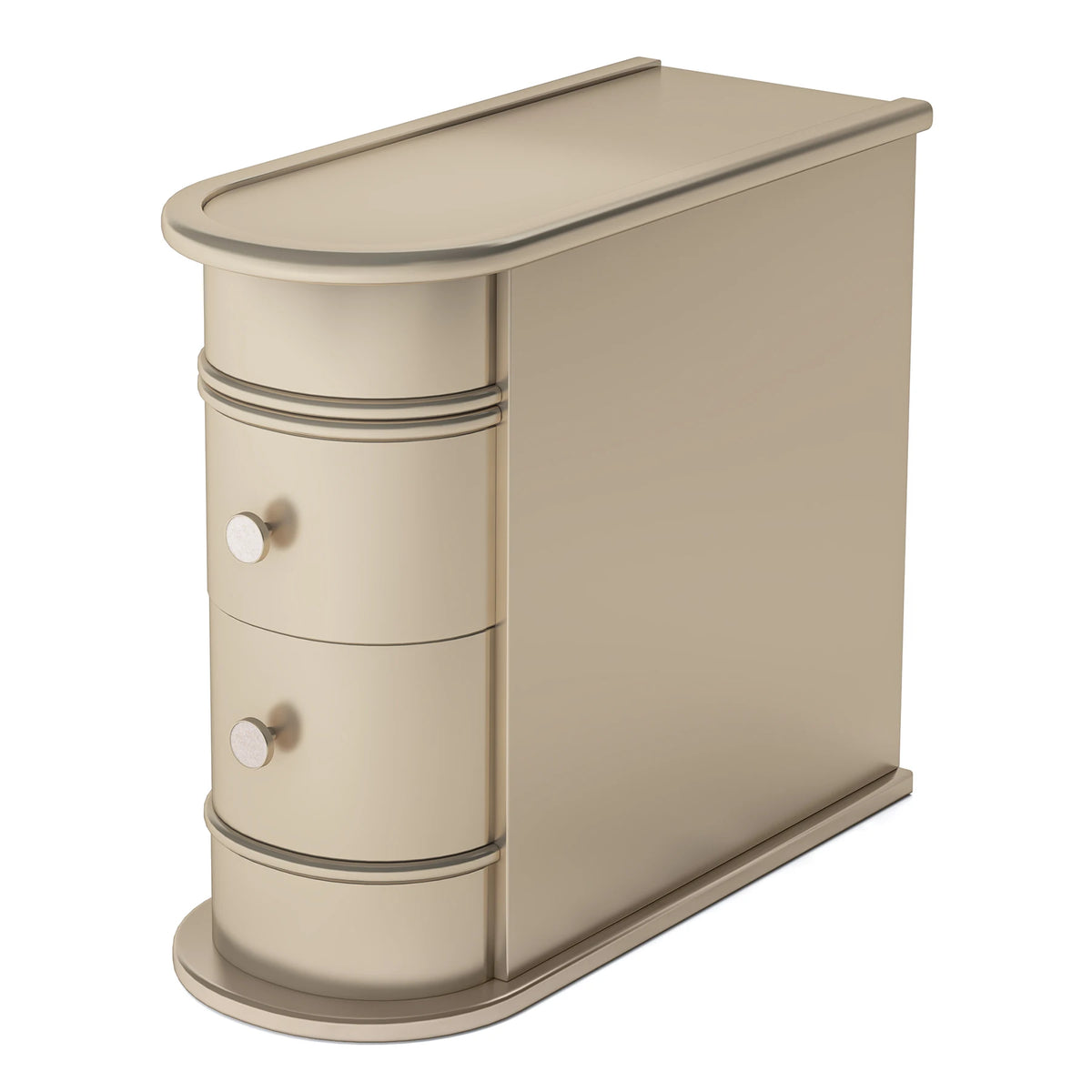Jabari Curved Two-Drawer Side Table