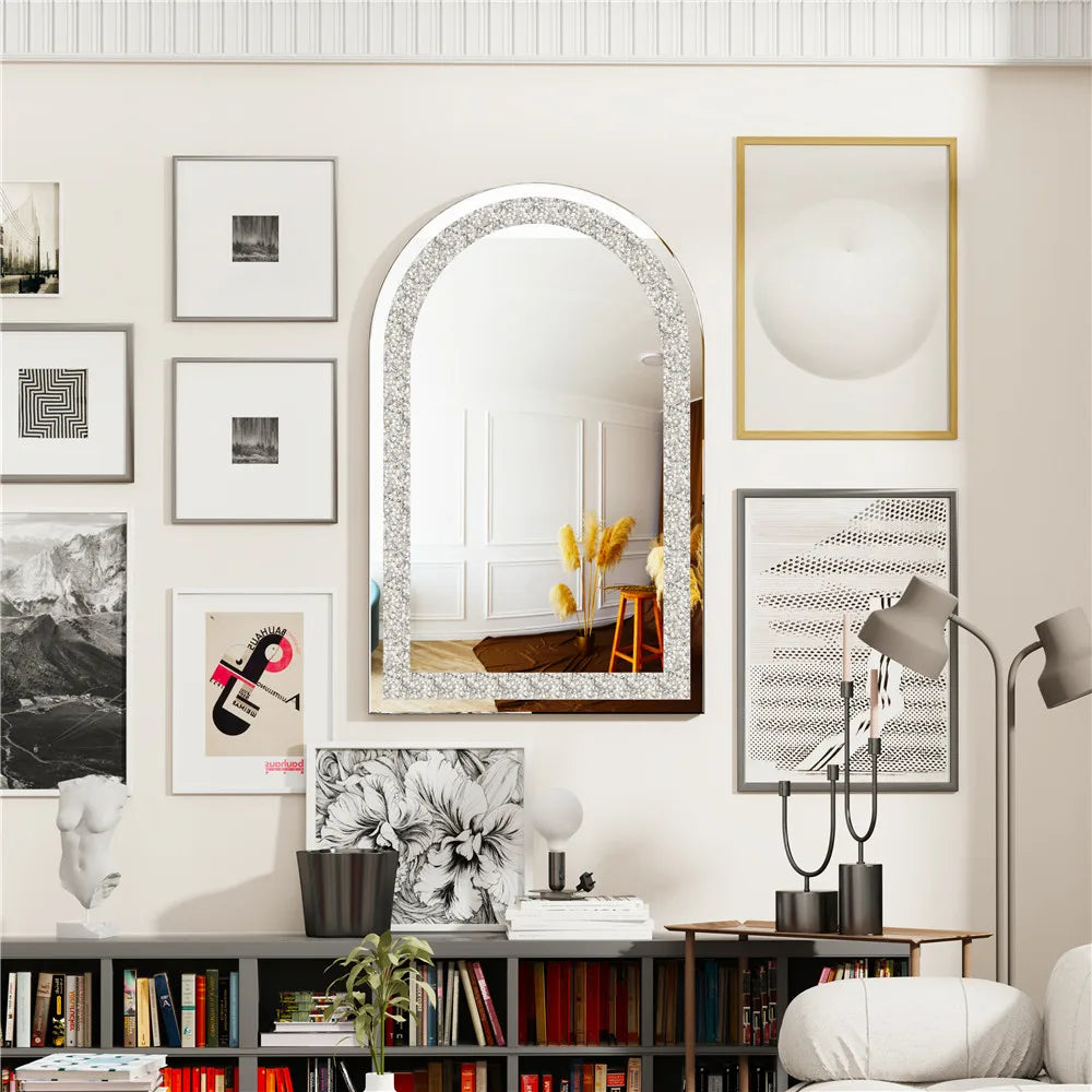 Celestine Crystal Arch Wall Mirror