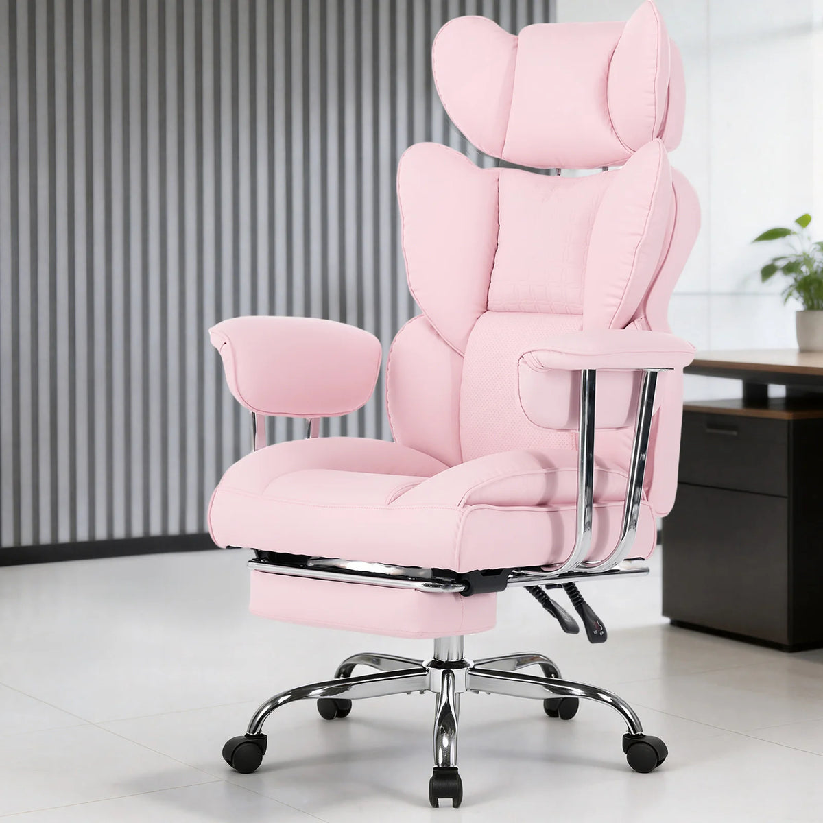 Reverierise Reclining PU Leather Office Chair