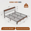 Corbett Metal Platform Bed with Charging Headboard