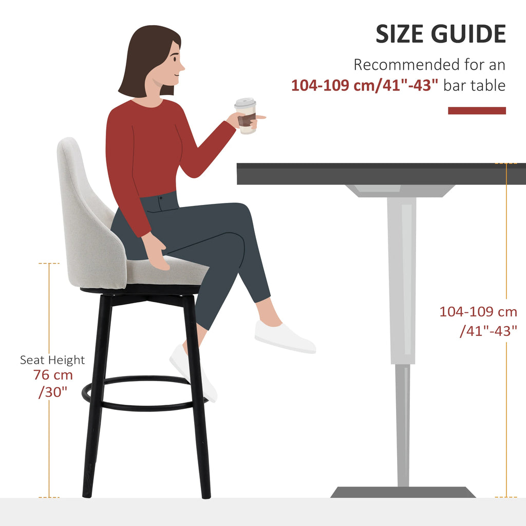 Tansmere bar-height fit guide recommending a 41- to 43-inch table