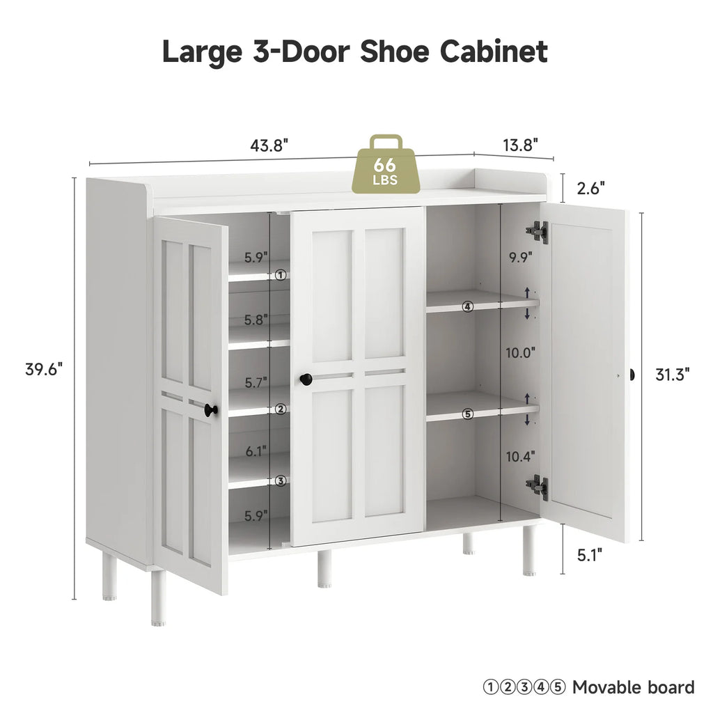 Aldersley 3-Door Shoe Cabinet