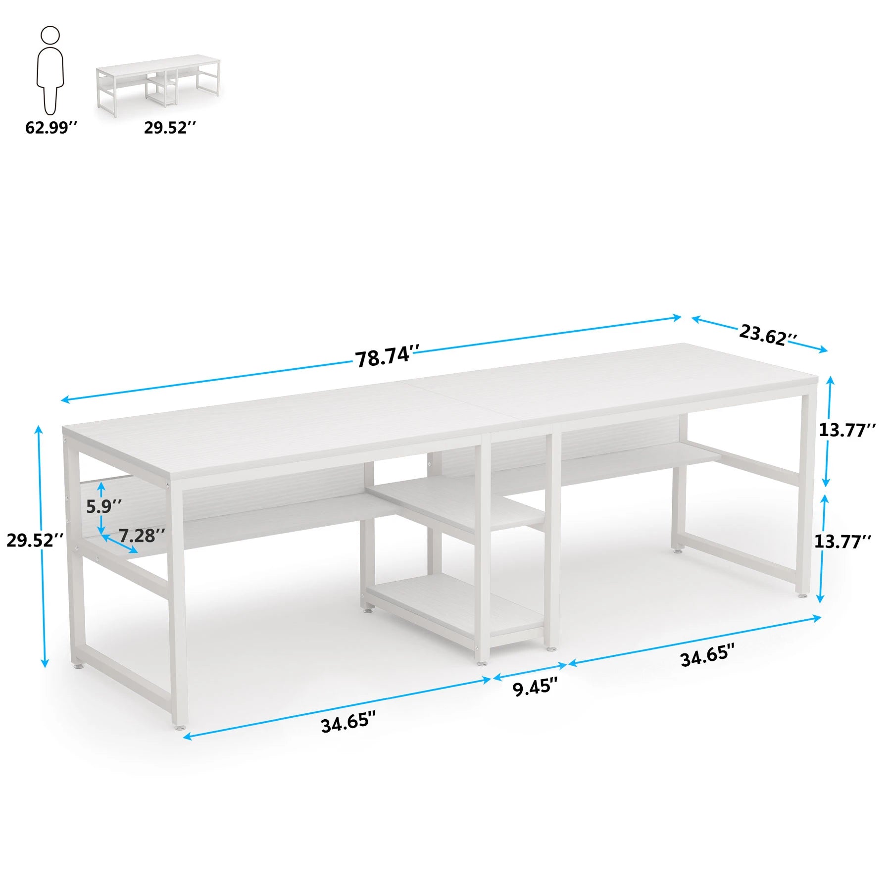 Fenwick Two-Person Workstation Desk