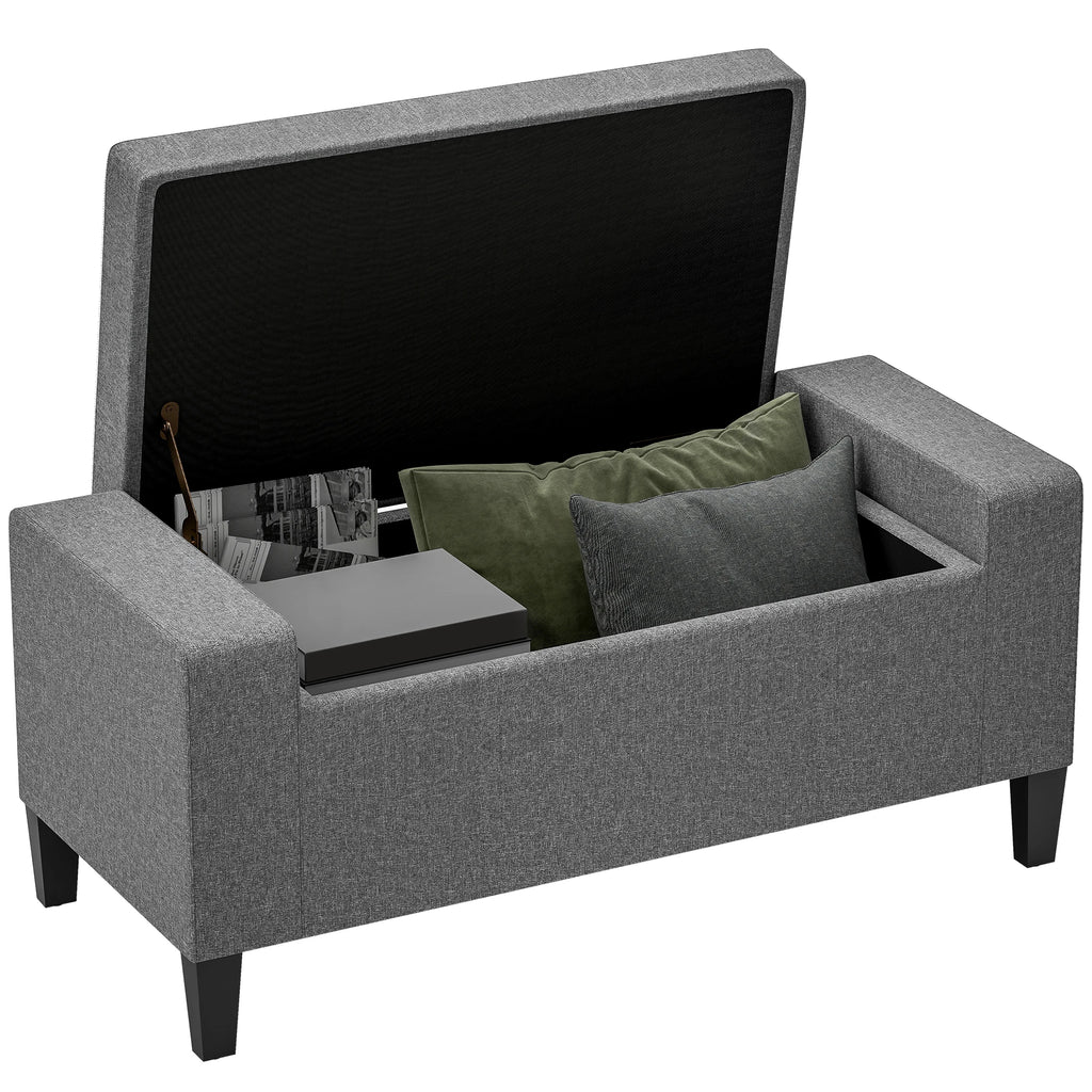 Trellen Tufted Storage Bench – Gray