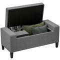 Trellen Tufted Storage Bench – Gray