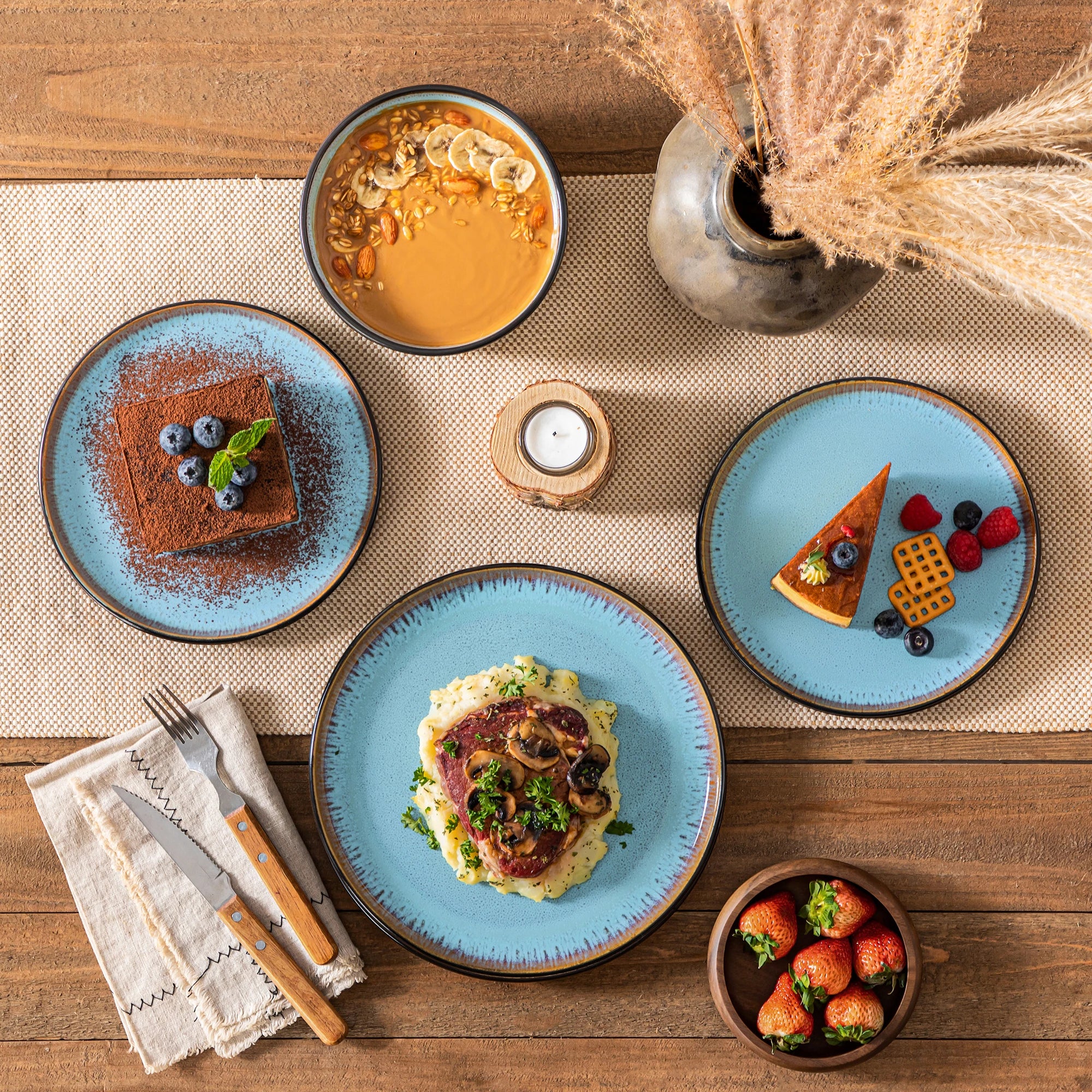 VANCASSO Amber Stoneware Dinnerware Set