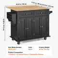 Feathercharm Rolling Kitchen Island