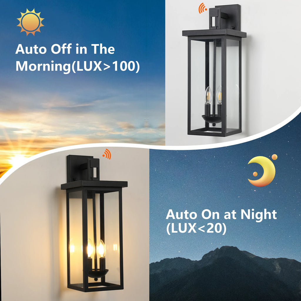 Darriston Dusk-to-Dawn Outdoor Wall Lantern