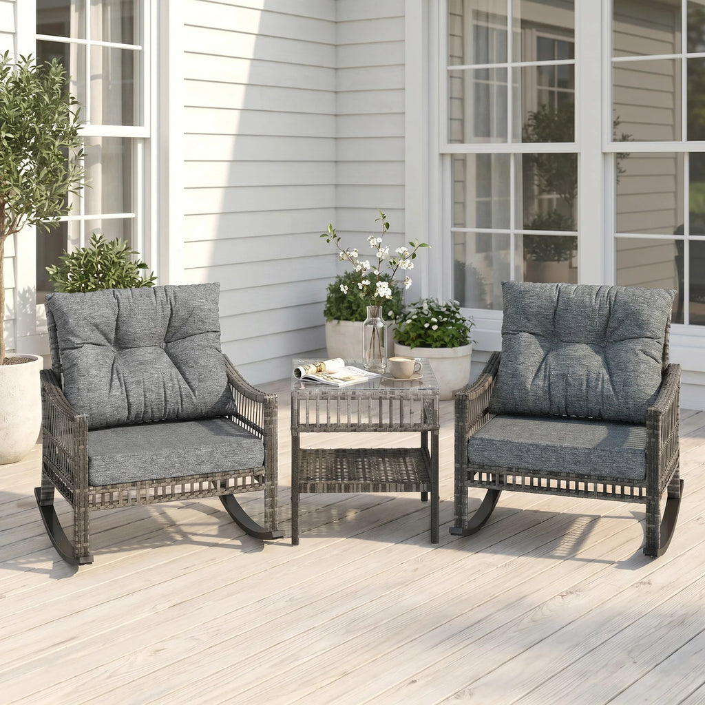 Grayhaven Three-Piece Rocking Bistro Set