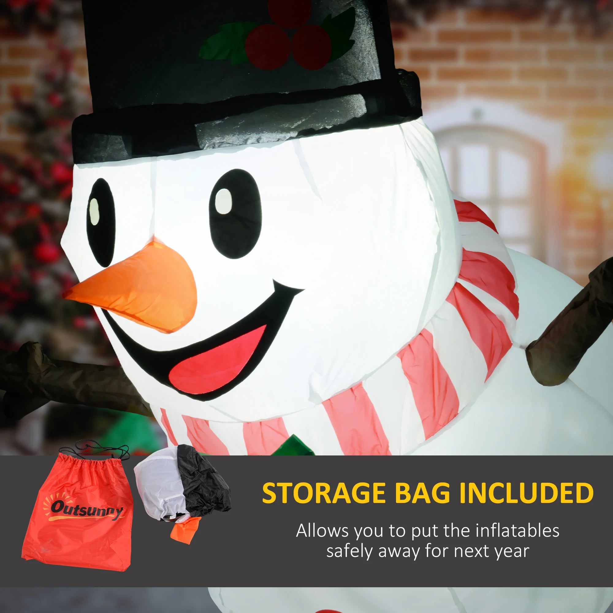 Northglow Hanging Snowman Inflatable – 3.4 ft