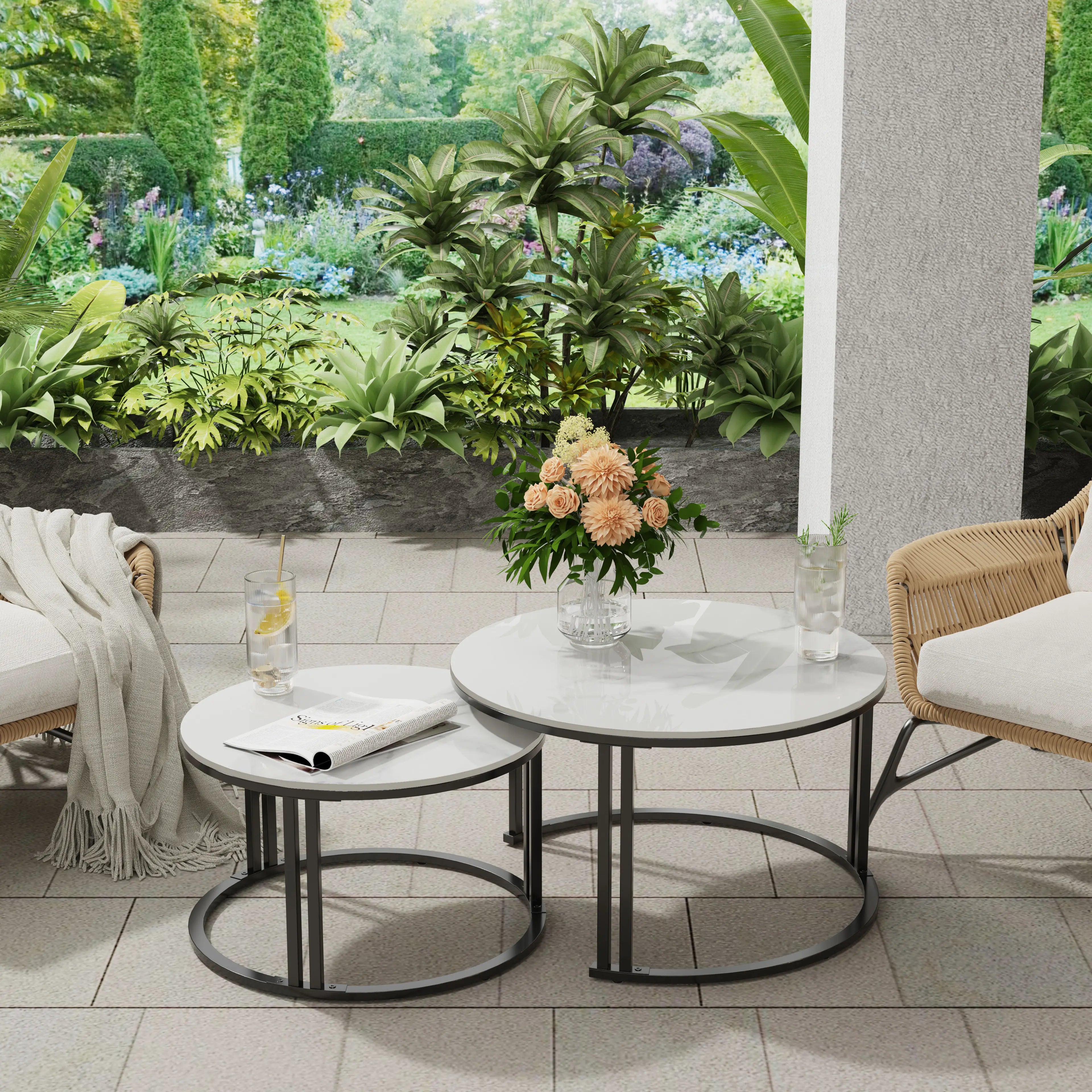 Circle Nesting Coffee Table Set