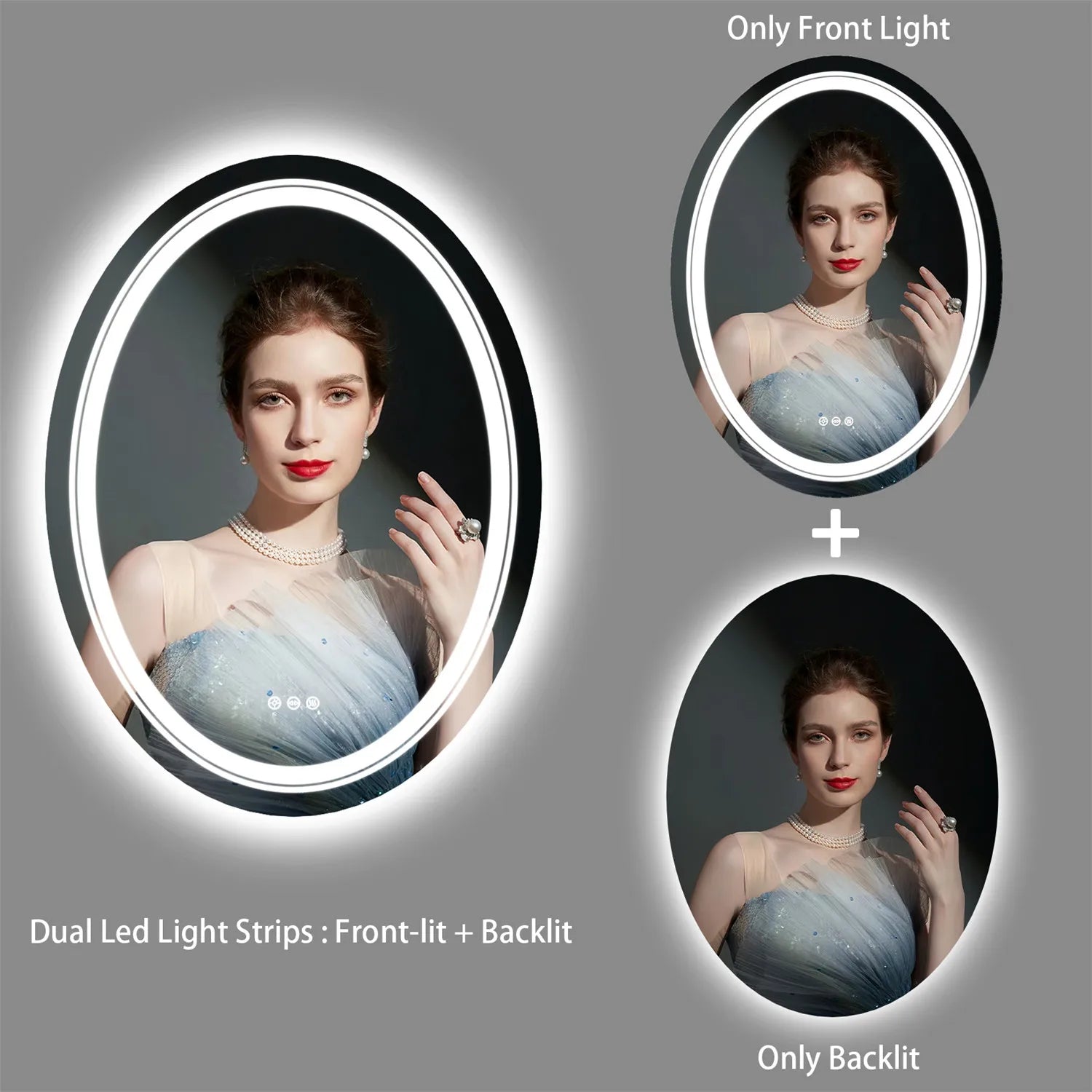 August Oval LED Bathroom Mirror