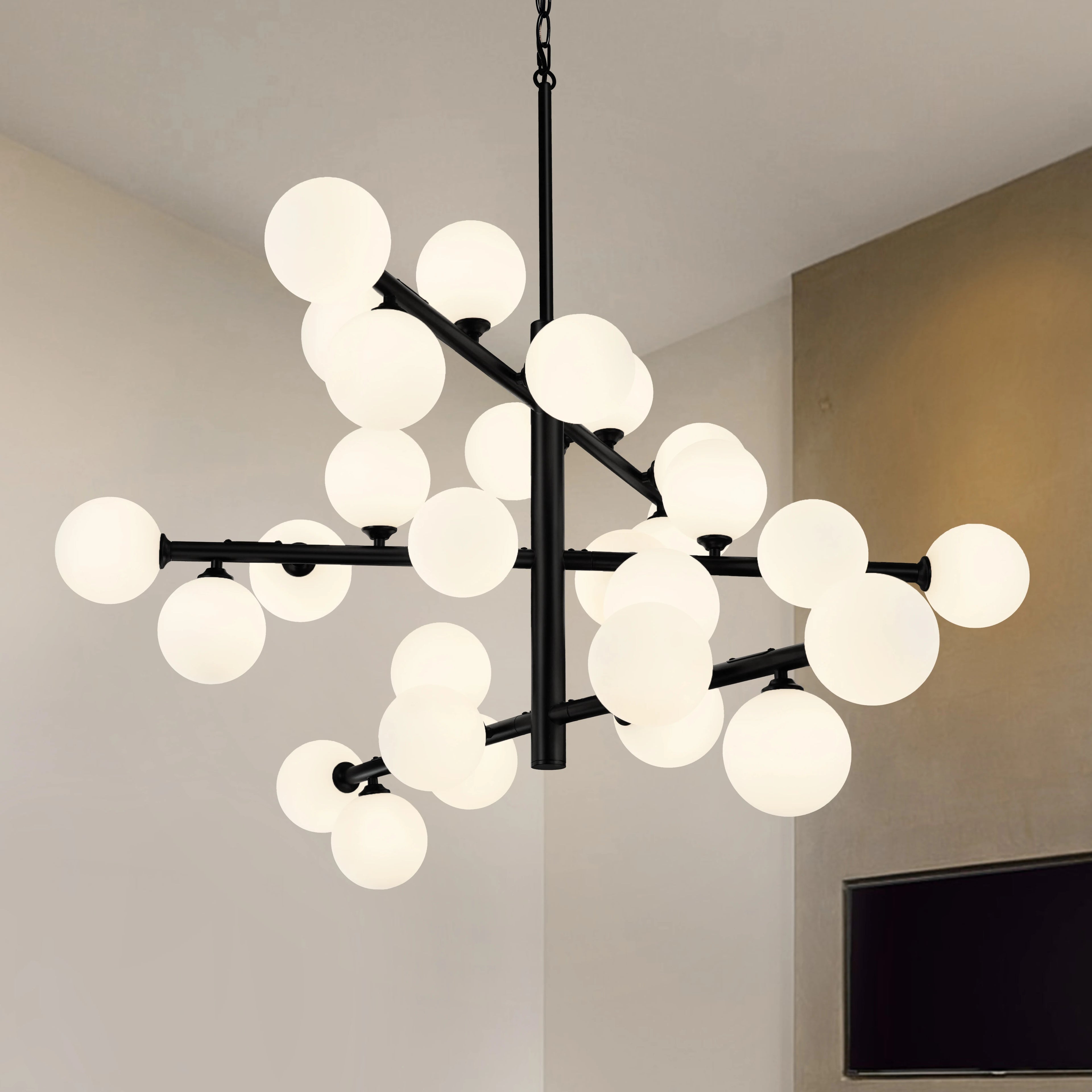 Orbelume Glass Globe Branch Chandelier