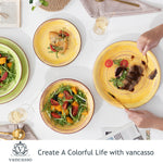Load image into Gallery viewer, VANCASSO Albero Multicolor Stoneware Dinnerware Set – 18/36 Pieces, Gloss Finish
