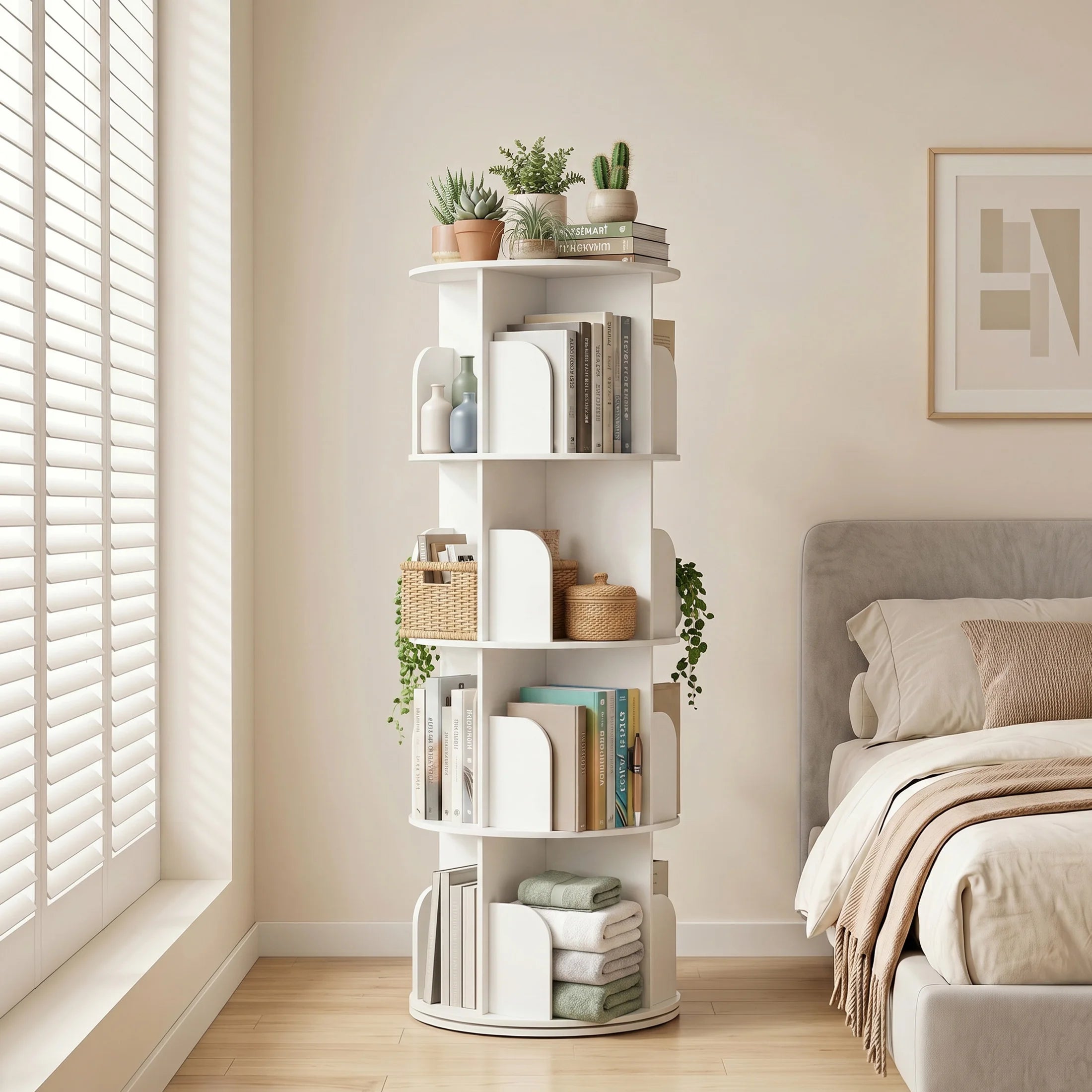 Solenne Rotating Bookcase
