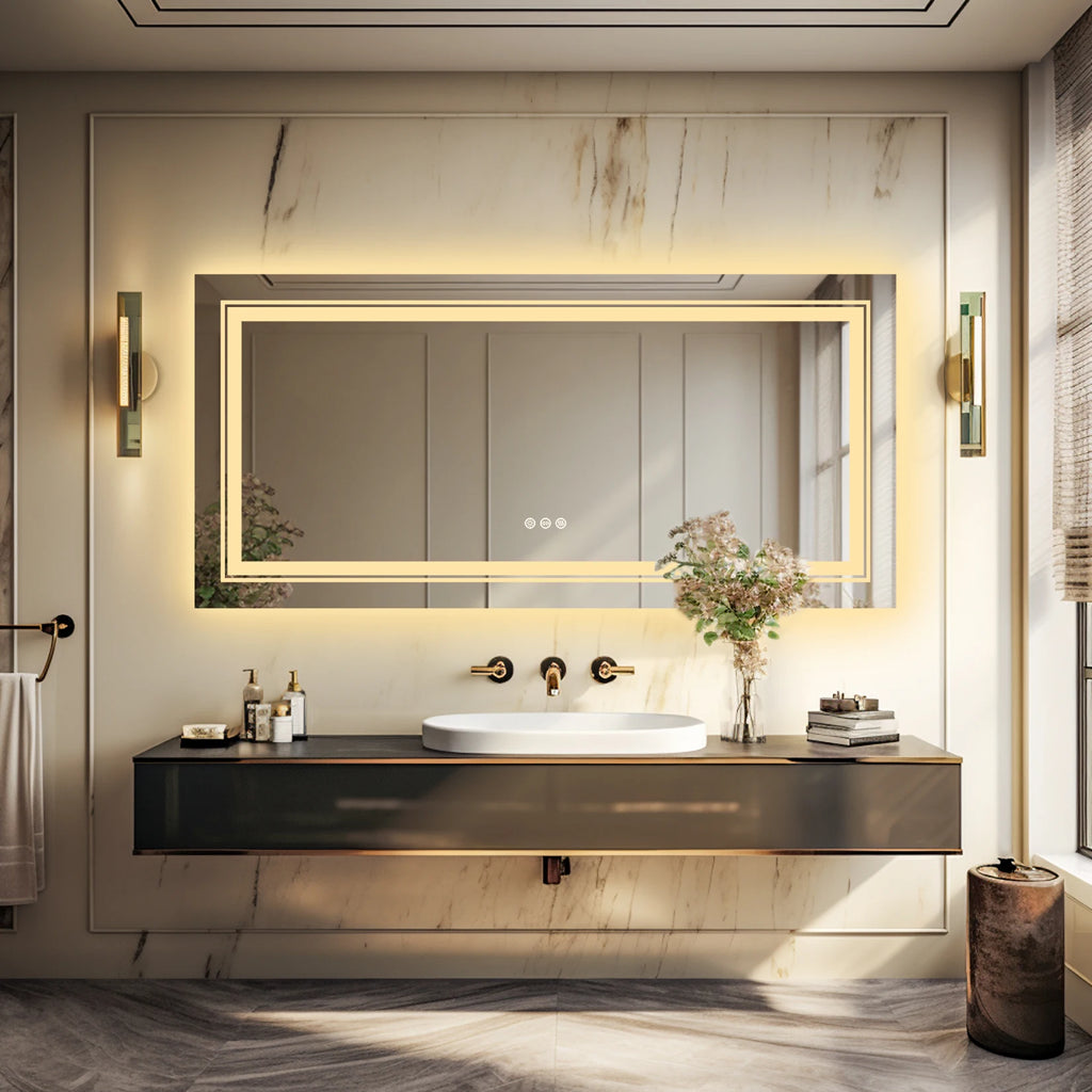 Solene Front & Backlit LED Bathroom Mirror