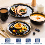 Load image into Gallery viewer, LOVECASA Black Hammered Dinnerware
