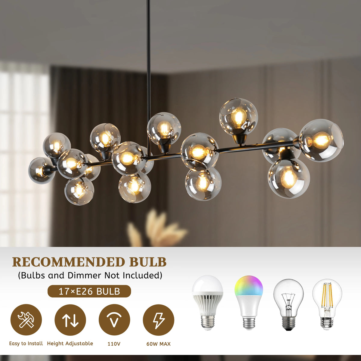 Caldenwick Bubble Glass Chandelier