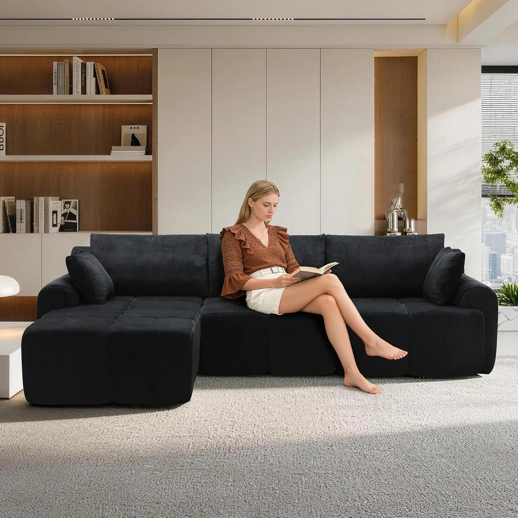 Bramley Modular Corduroy Sectional Sofa*