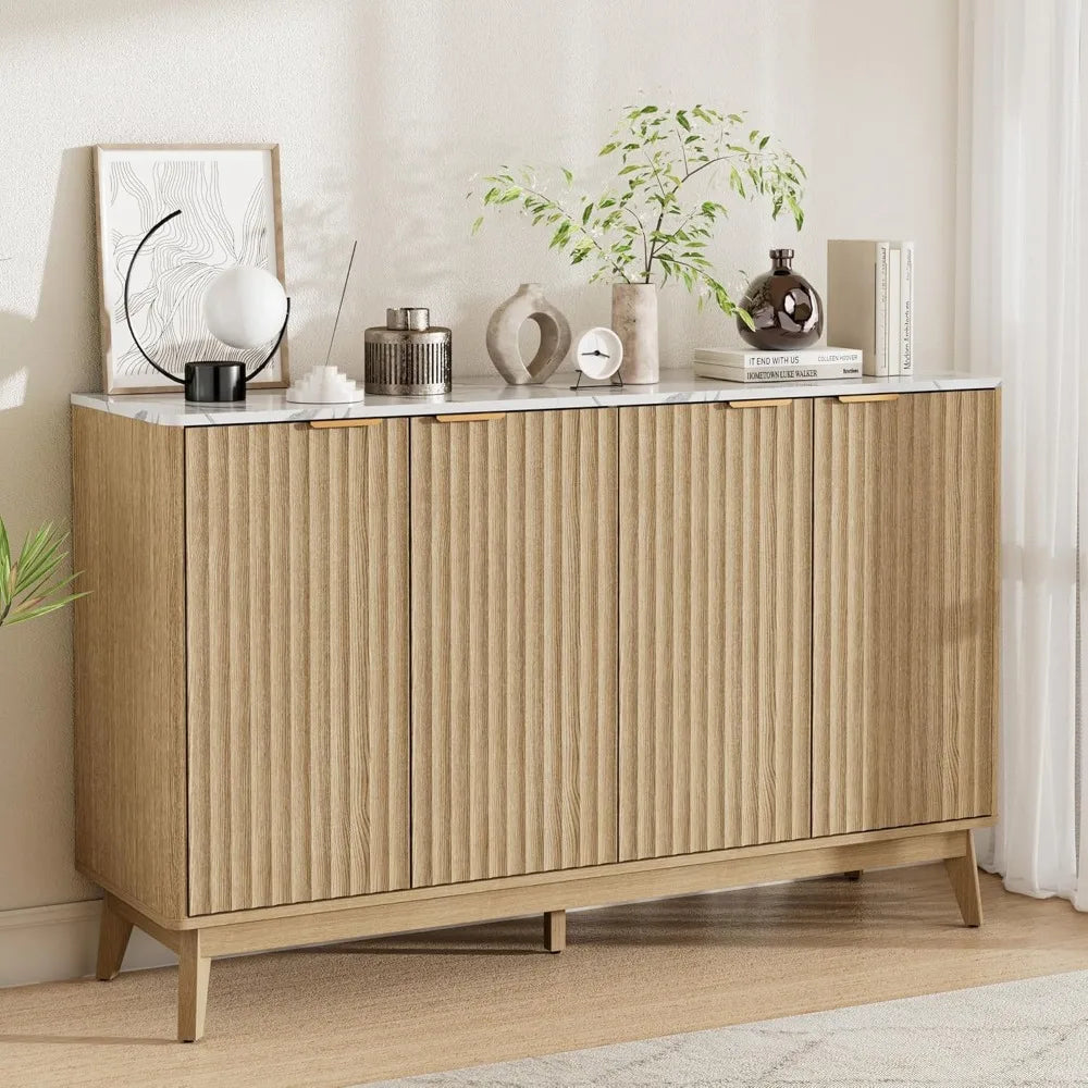 Fluted Sideboard Buffet Cabinet
