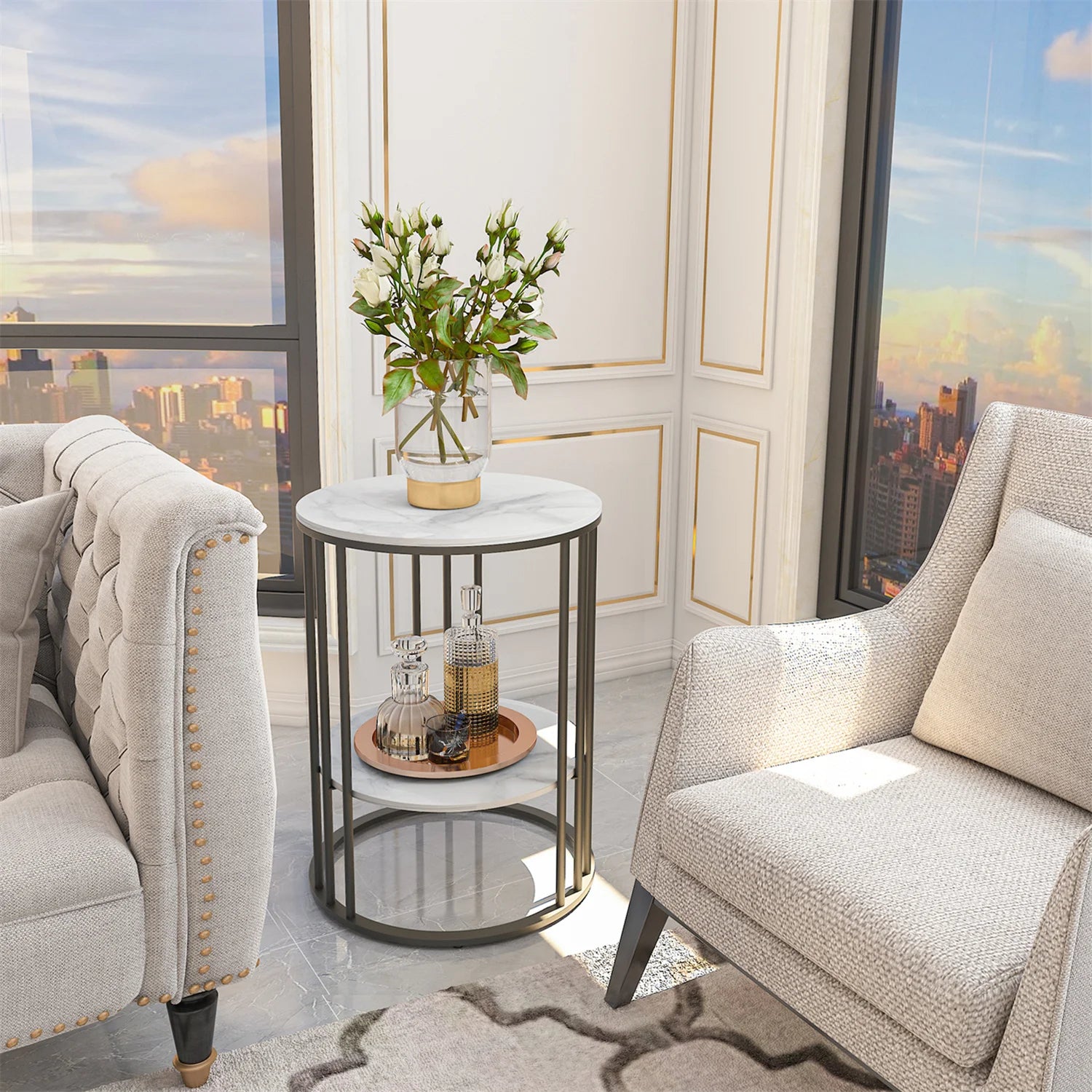 Brian Two-Tier Side Table
