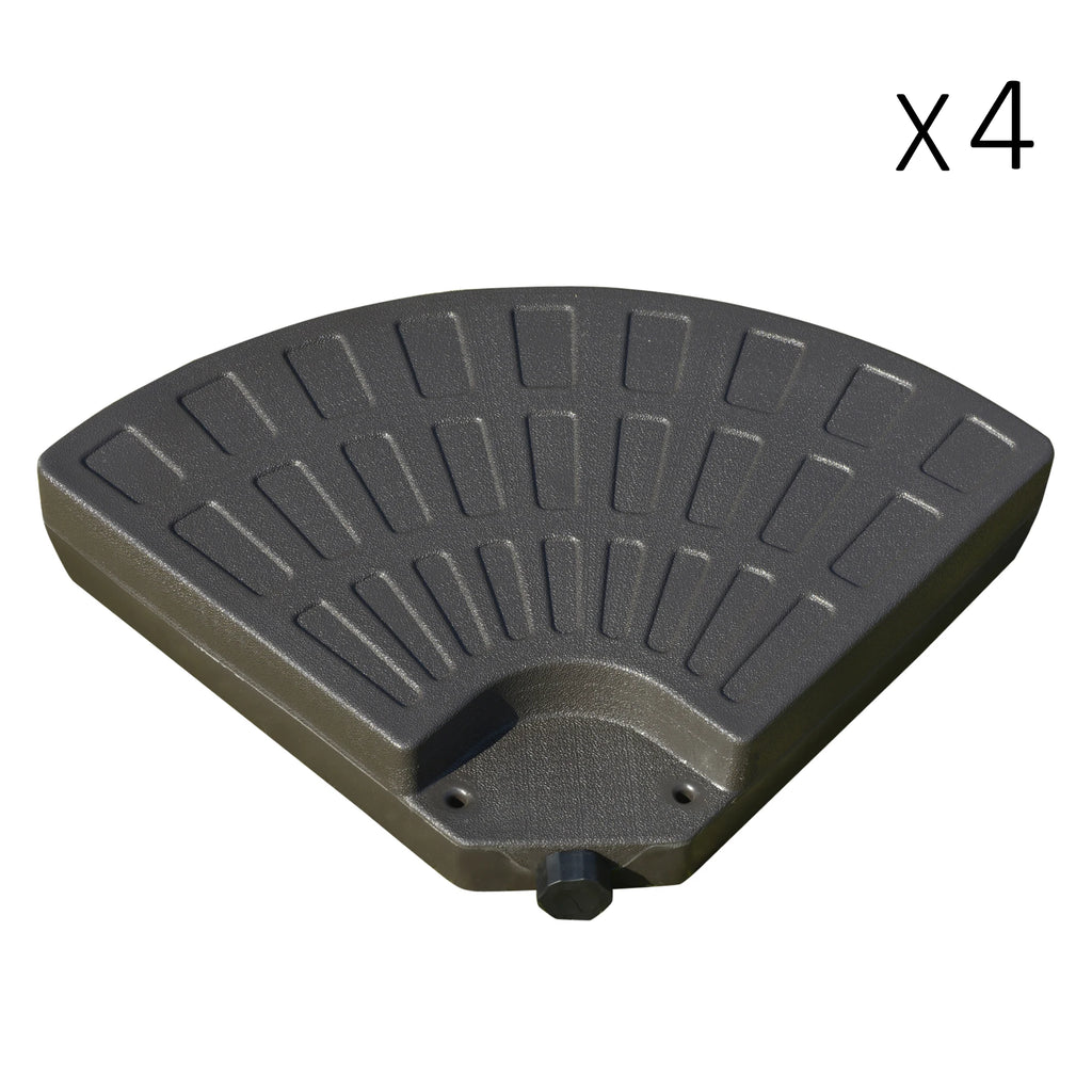 Radianceecho set of four fillable umbrella-base plates
