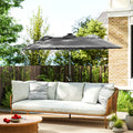 Ashcombe Solar Double Patio Umbrella
