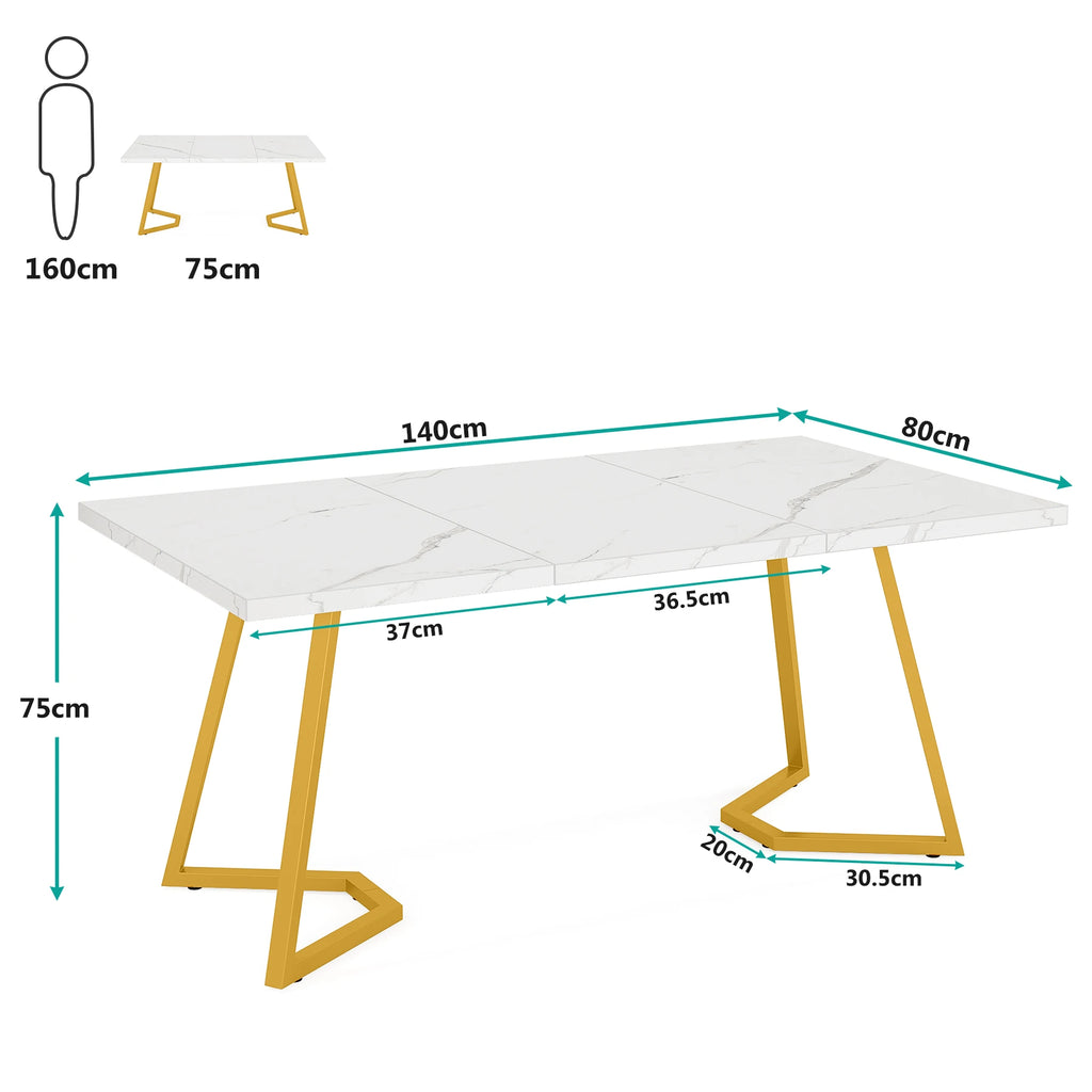 Aureum Faux Marble Dining Table
