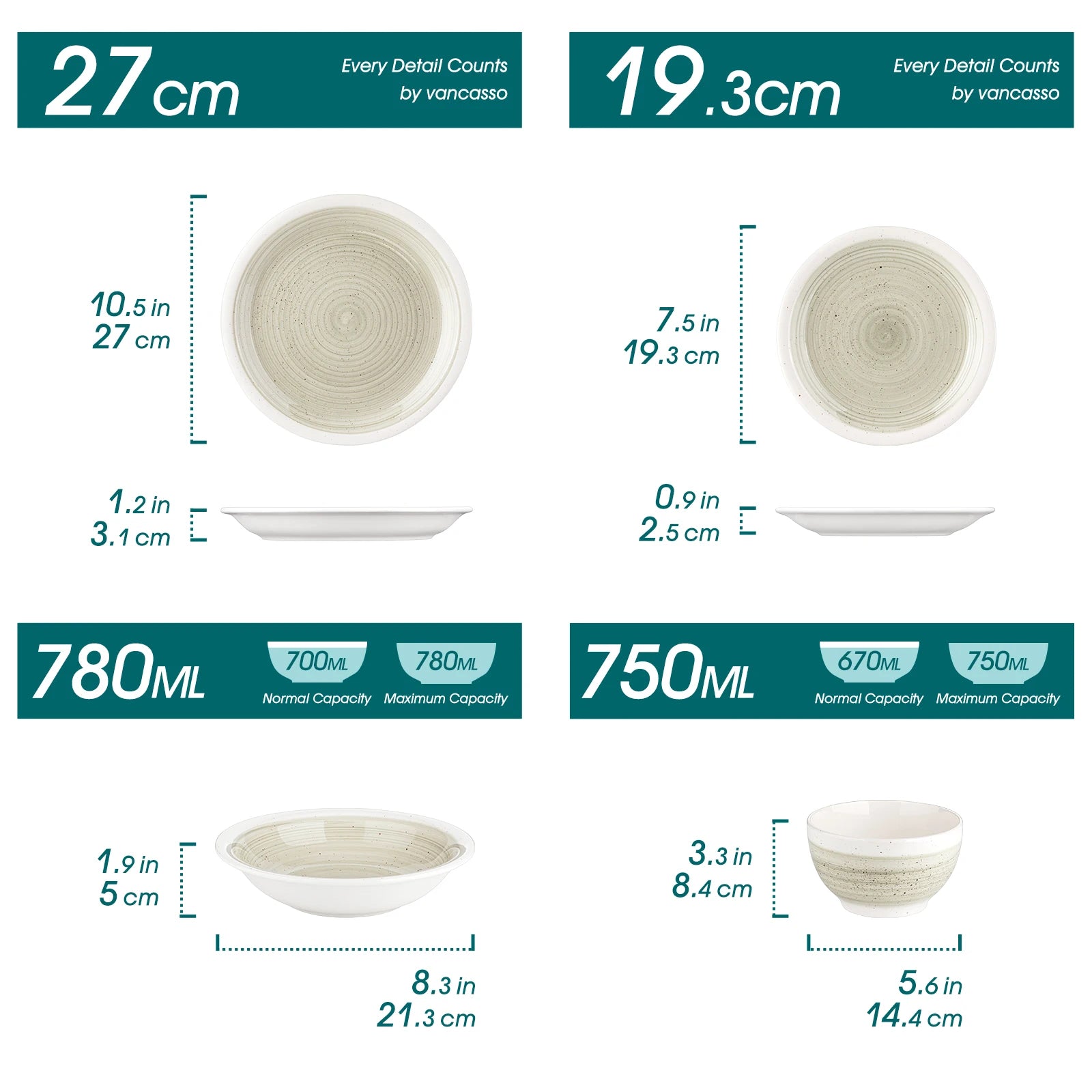 VANCASSO Ori Dinnerware in 4 Colors
