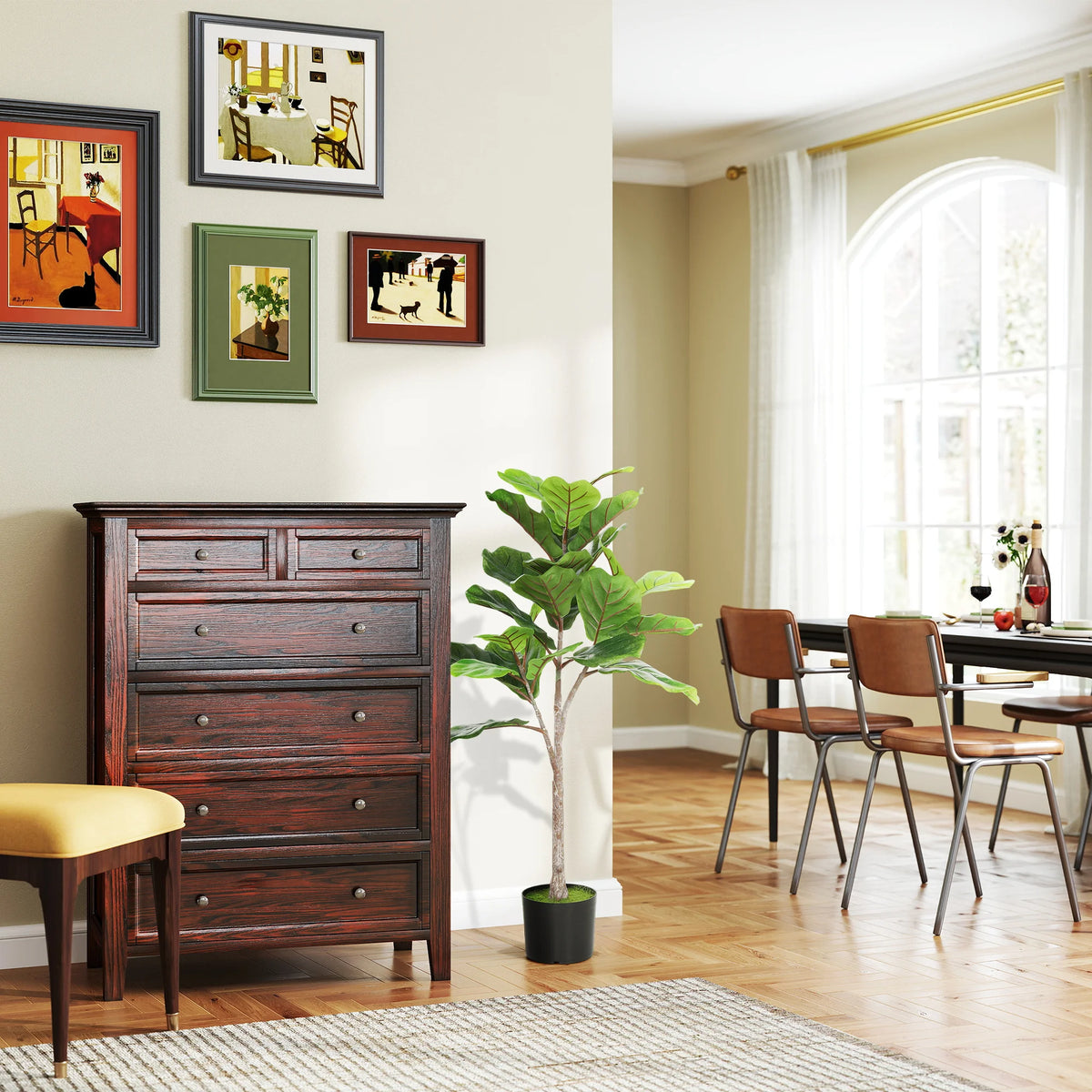 Leaflet Artificial Fiddle Leaf Fig Tree
