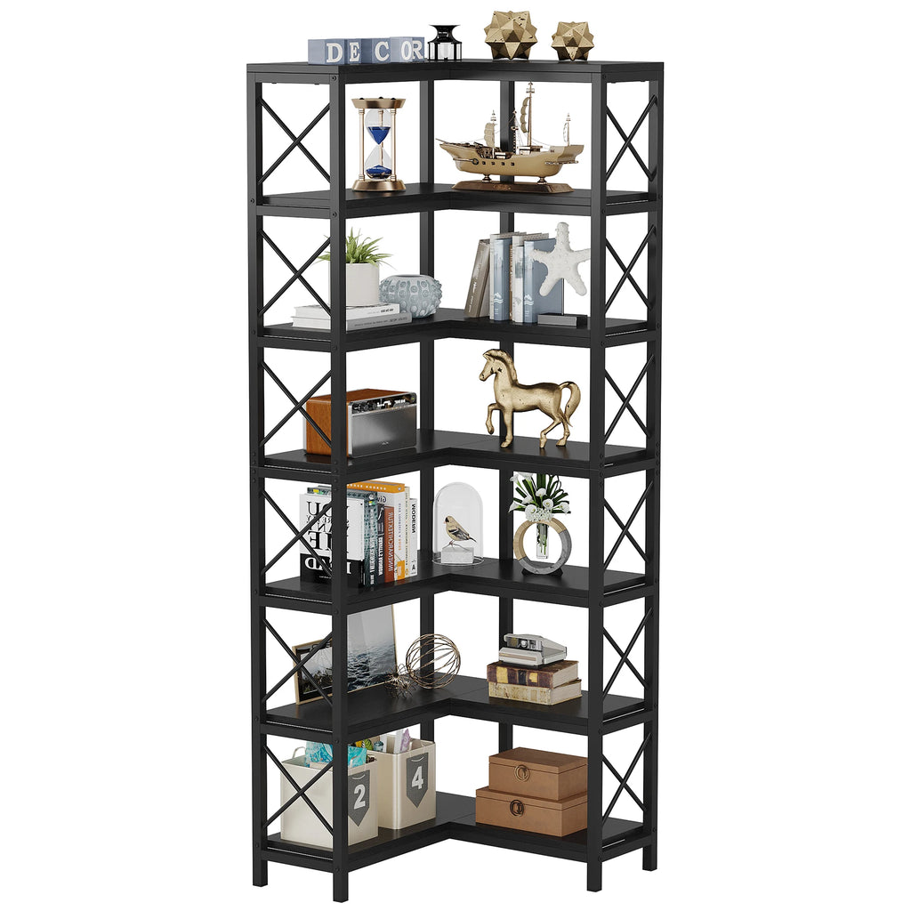 Kito 7-Tier Corner Bookcase
