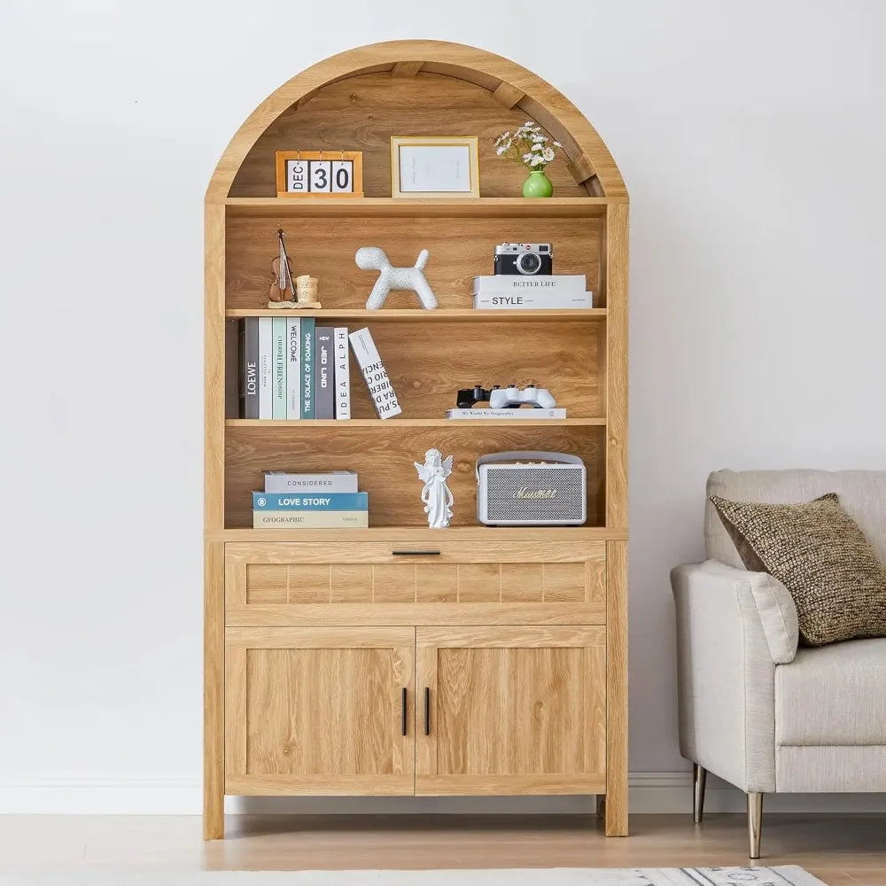 Archbloom Arched Bookcase with Drawer